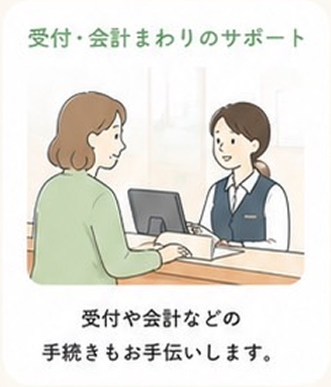 受付・会計まわりのサポート